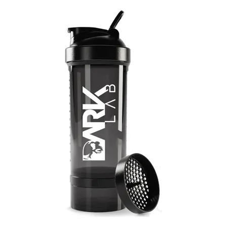 Coqueteleira Shaker Premium Preta 700ml 2 Doses Dark Lab Cor Preto