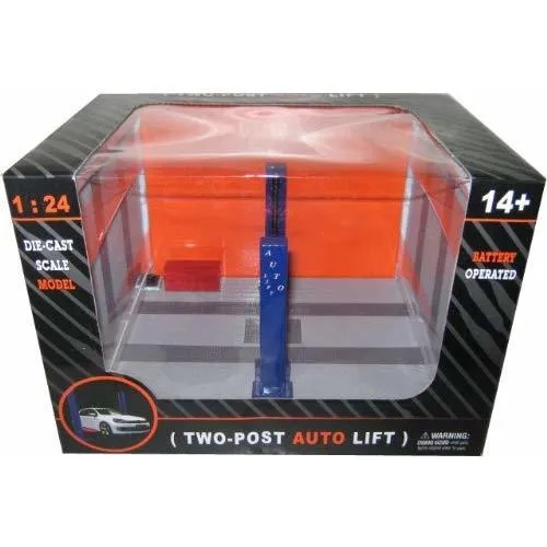 Battery Operated Two Post Auto Lift For 1/24 Scale Diecast M