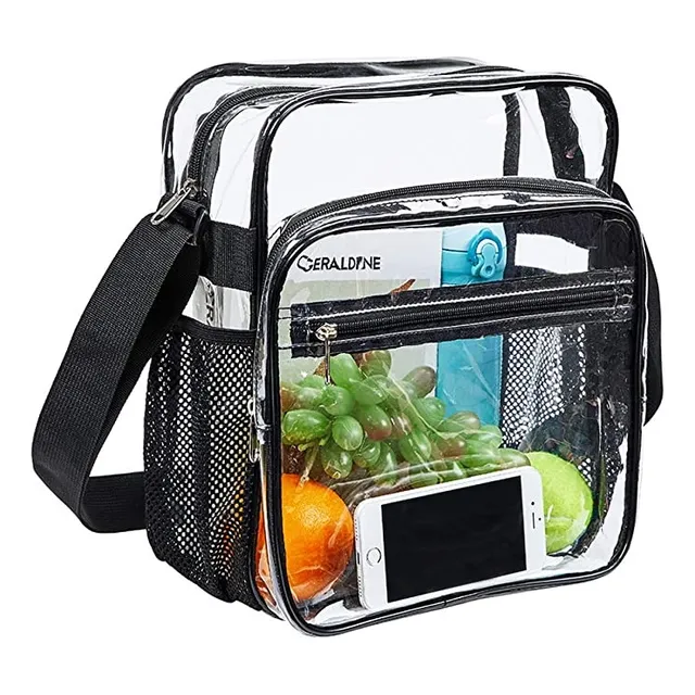 Bolsa De Casual Transparente Bandolera Para Viaje Escolar