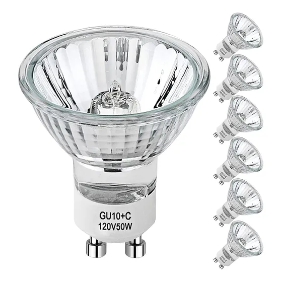 Bombillo Gu10 Dicroico Halógeno 50w Pack De 6 En 110v