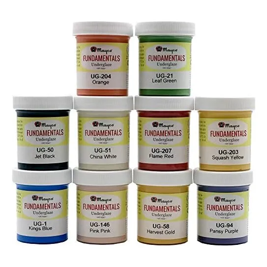 Set De 10 Colores De Pintura Cerámica De Bajo Esmalte ...