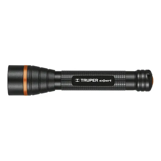 Linterna De Aluminio Led Cree 235 Lm Con 2 Pilas Aa Truper TRU18800 Negro