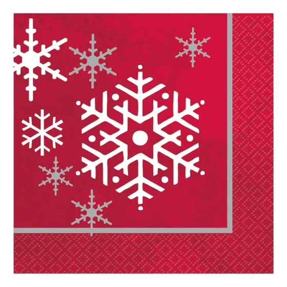 Servilletas Navidad Christmas Rojo Blanco Cotillón