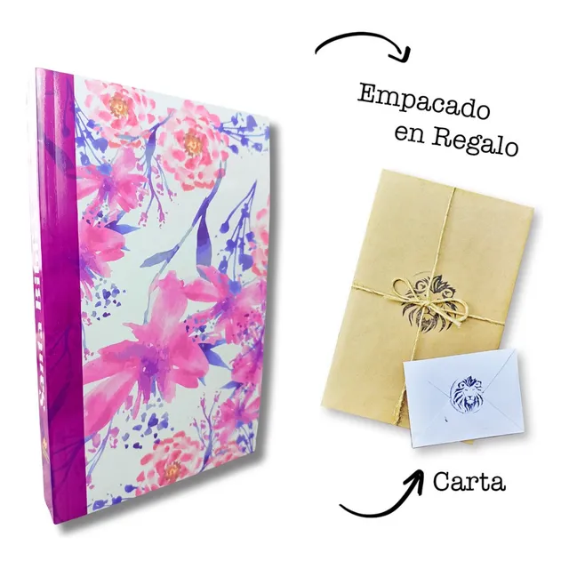 Biblia Reina Valera 1960 Ecónomica Flores+empaque De Regalo