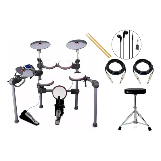 Bateria Eletrônica Carlsbro Usb Midi Csd200 C/choke + Kit