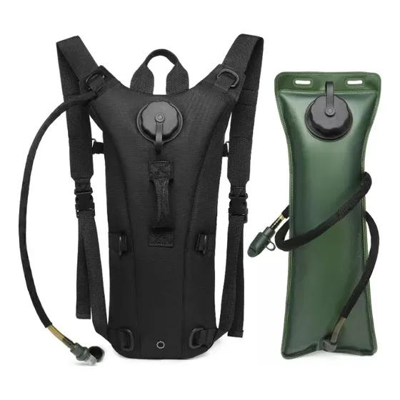 Mochila Hidratante Bolsa Agua 3l Bicicleta Camper Negro
