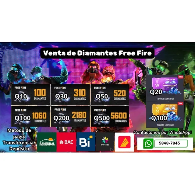 Diamantes De Free Fire