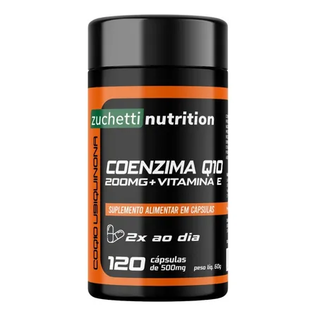 Coenzima Q10 200mg 120 Capsulas Ubiquinona Coq10 200 Mg Vit E Sem Sabor