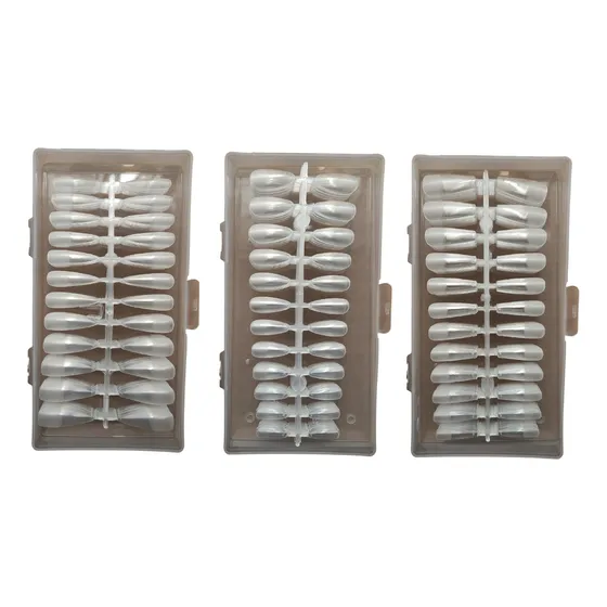 Set 240 Uñas Press On Nail Tips Coffin Stiletto Almond
