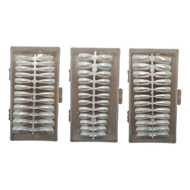 Set 240 Uñas Press On Nail Tips Coffin Stiletto Almond