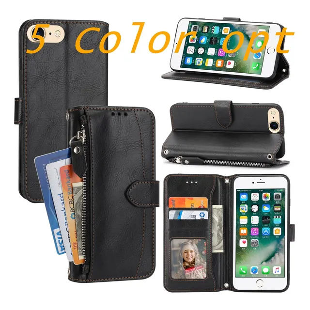 Capa Com Zíper De Pele Oleosa Para Couro Xiaomi 13t Pro, Cor