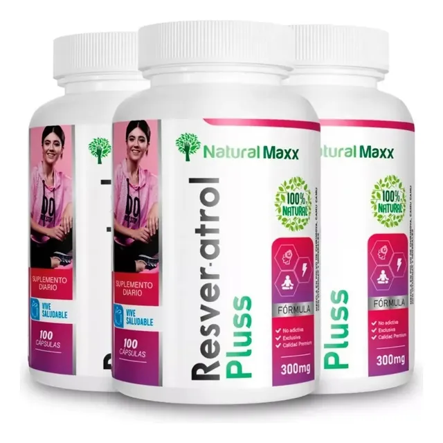 Pack X3 Resveratrol Plus- 300 Cápsulas Naturalmaxx