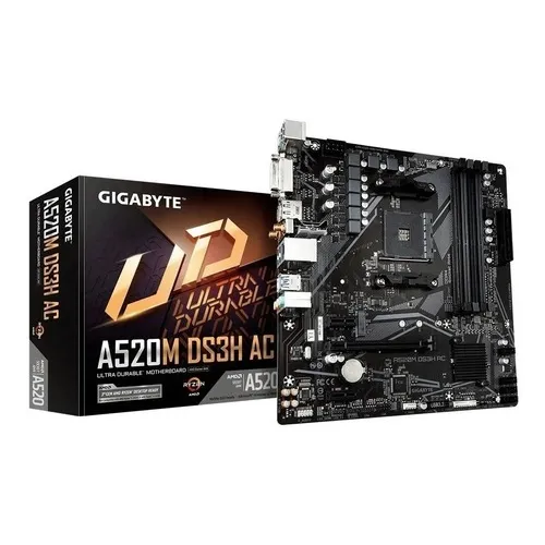 Placa-mãe Gigabyte A520m DS3h Ac Am4 Wifi M.2 Nvme