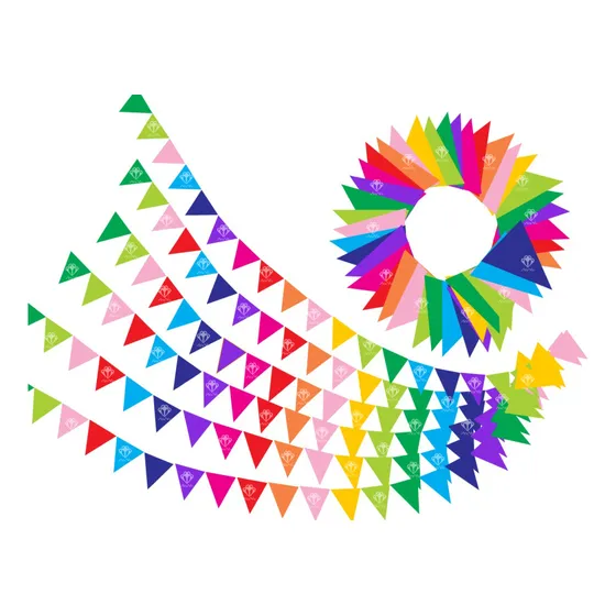 Banderines Liso Plástico Artevic Colores  10 Tiras De 10m