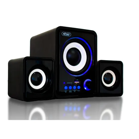 Caixa De Som Com Bluetooth Subwoofer Pc Notebook Usb P2 Sd Cor Preto 127/220V