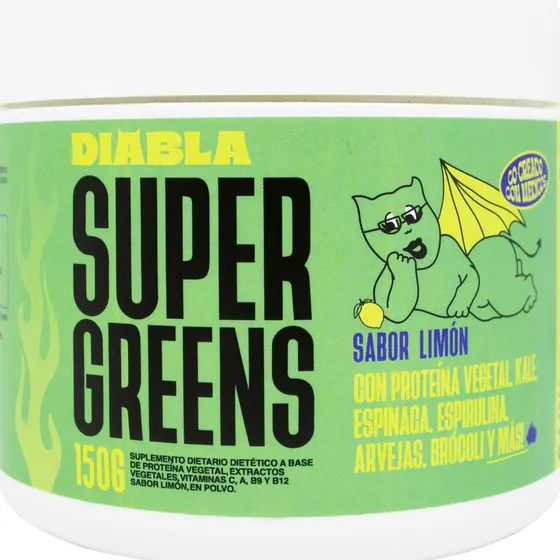 Diabla Supergreens Sabor Limón 150gr