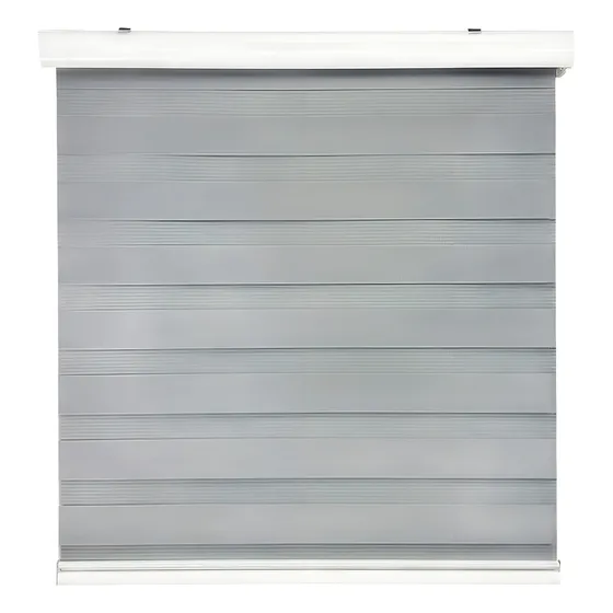 Cortina Roller Duo Zebra Día Y Noche 250 X 240 Cm Gris Guiza