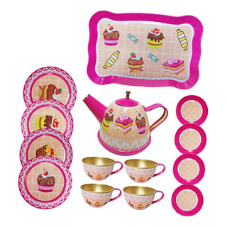 Juego De Té De De Juguete Con Teteras De Metal, Tazas, Juego De Té De De Juguete Con Teteras De Metal, Tazas,