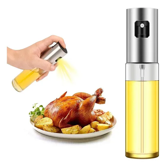 Dispensador Rociador Pulverizador Aceite O Vinagre Cocina ® Color Plateado