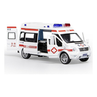 Simulación 1/32 Ambulancia Coche Policía Modelo Juguete Con Simulación 1/32 Ambulancia Coche Policía Modelo Juguete Con