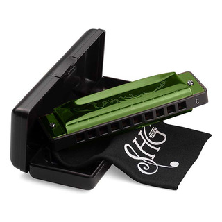 Gaita De Boca Harmonica Hering Easy Blues Verde (dó) C/ Case Gaita De Boca Harmonica Hering Easy Blues Verde (dó) C/ Case