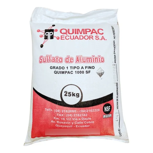 Sulfato De Aluminio Tipo A Saco 25 Kg 