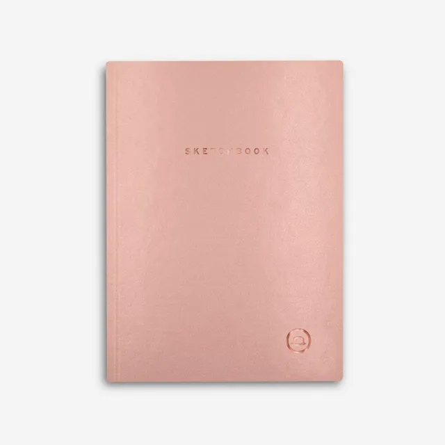 Libreta, Sketchbook, Rosa Pal, Hoja Puntos, Bullet Journal,
