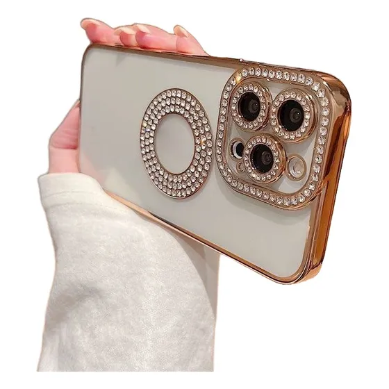 Capa Capinha Para iPhone 16 Pro Max Ao 11 Com Luxo Diamante