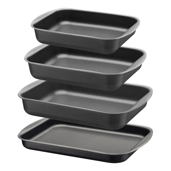 Kit 4 Assadeiras Tramontina Antiaderente Brasil Rasa E Funda