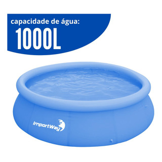 Piscina Inflável 1000 Litros Pvc Azul 1,68m Com Kit Reparo Piscina Inflável 1000 Litros Pvc Azul 1,68m Com Kit Reparo