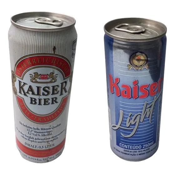 Latas De Cerveja Kaiser Antigas, Lote C/2, Cheias E Lacradas