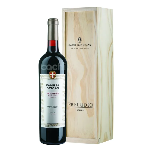 Vino Uruguayo Preludio Familia Deicas En Caja De Madera