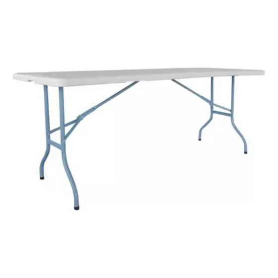 Mesa Plegable Para Jardin Camping Flia Hdc Group 180cm Blanco