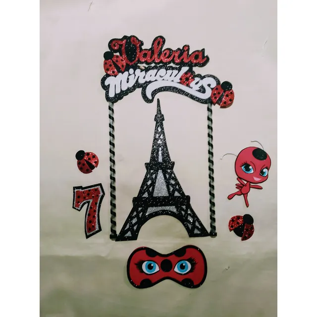 Miraculous Ladybug Topper Foami Decorar Torta Fiesta