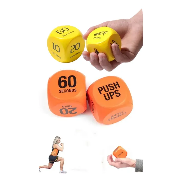 Juego 4 Dados Deportivos Entrenamiento Ejercicios Gimnasio
