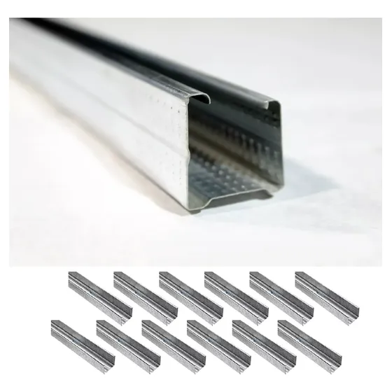 Perfil Montante Pack X12 U. Galvanizado Cielorraso Yeso
