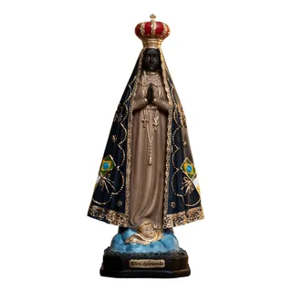 Imagem Nossa Senhora Aparecida 20cm De Resina Imagem Nossa Senhora Aparecida 20cm De Resina