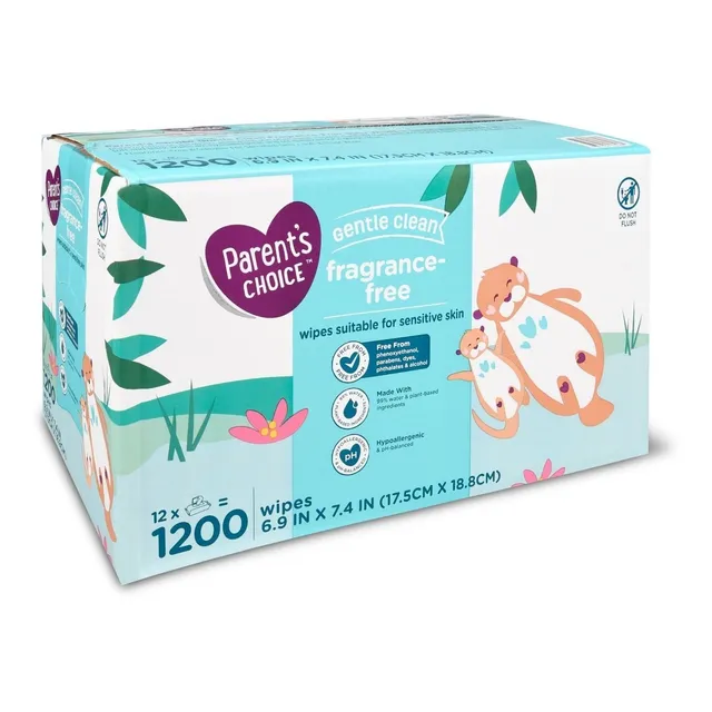 Toallitas Para Bebe Parents Choice Wipes Limpieza Suave 1200