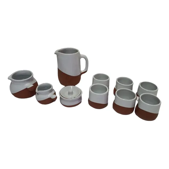 Juego Para Cafe O Te De Ceramica - Artesanía - 10 Piezas