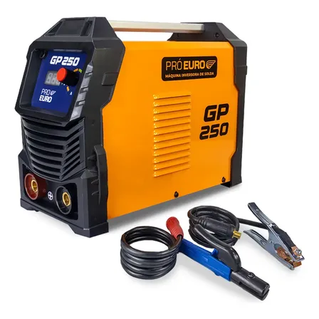 Máquina De Solda Inversora Gp 250 220v Pró Euro Mma Tig Lift Laranja 220v