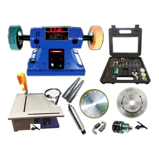 Amoladora De Banco 300w + Sierra 6en1 Kld +mesa + Accesorios