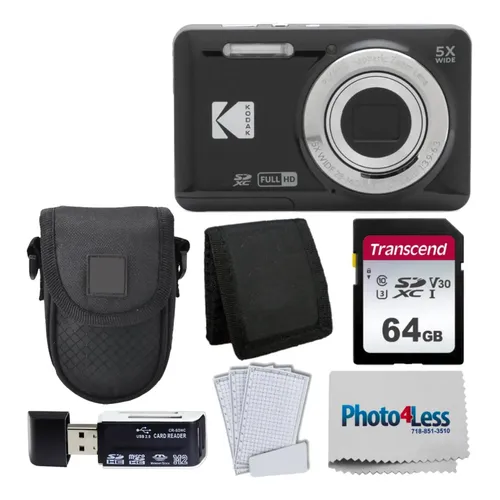 Câmera Digital Kodak Pixpro Fz55 16mp 5x Zoom 64gb Azul | Frete grátis