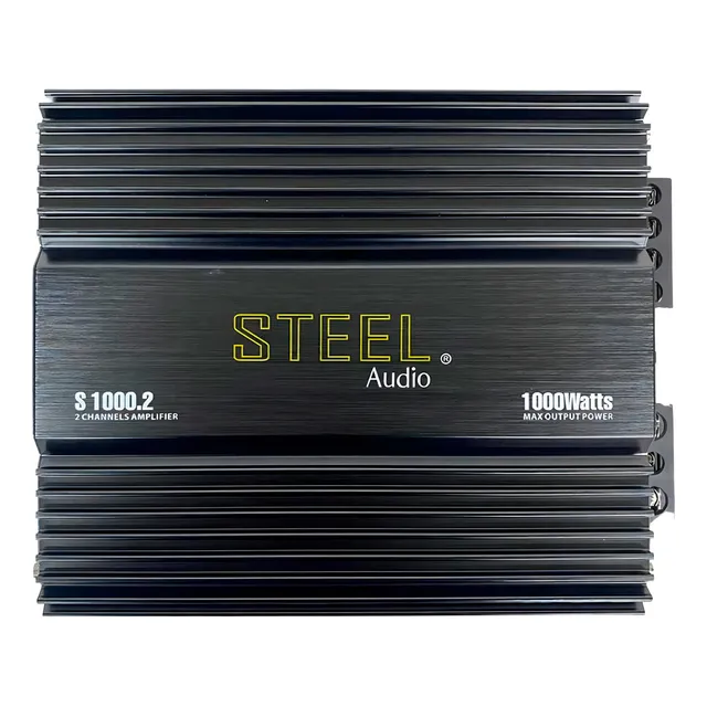 Amplificador Steel Audio S1000.2 1 Canal 1000w Max Power Color Negro