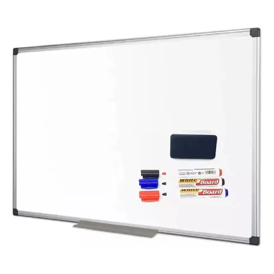 Pizarra Acrílica Blanca 60x90 Cm + Set 3 Plumones Y Borrador