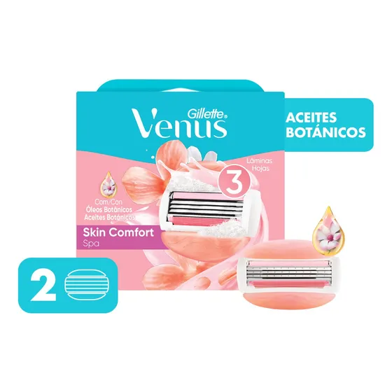 Cartuchos para Máquina de Afeitar Gillette Venus Breeze SPA 2 Cartuchos