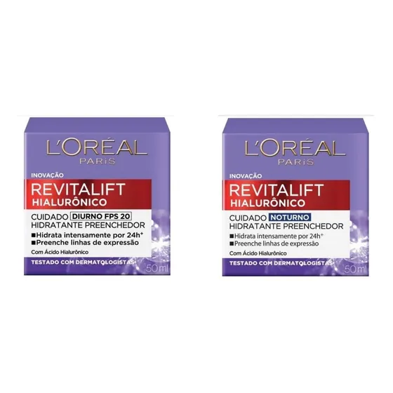 Creme Revitalift Hialurônico Diurno E Noturno Loréal Paris