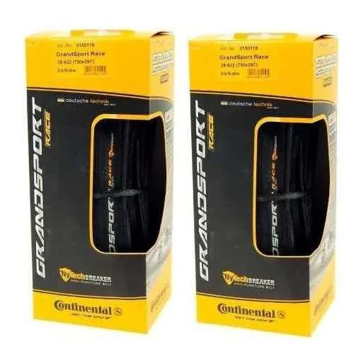 Par Pneu Continental Grand Sport Race Anti-furo 700x28 Speed Cor Preto