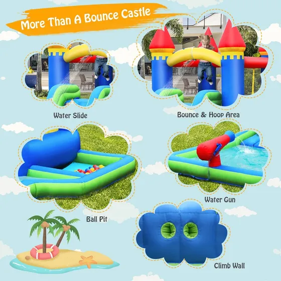 Honey Joy Casa Inflable Rebote Tobogan Acuatico Parque