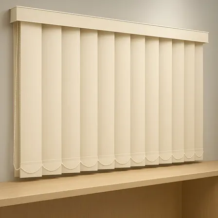 Persiana Vertical De Tecido Com Bandô 1,60 Larg X 1,40 Alt Cor Creme
