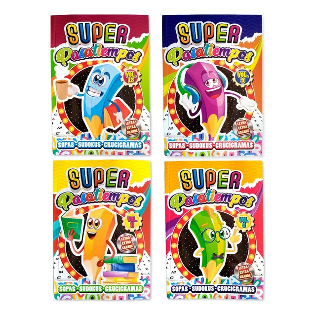 Pack 6 Superpasatiempos | Sopas + Sudokus + Crucigramas